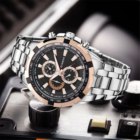 Reloj CURREN REF. 472 Plata/Negro/Dorado