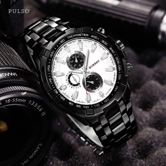 Reloj CURREN REF. 472 Negro/Blanco