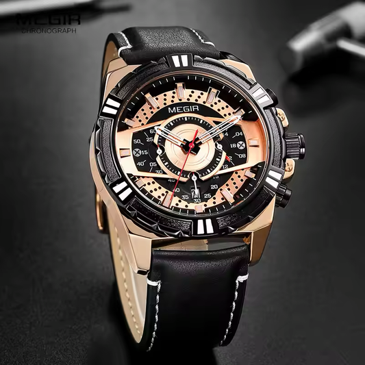 Reloj Megir 854 Negro/Dorado