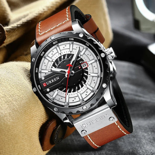Reloj Curren REF. 607 Café/Plata