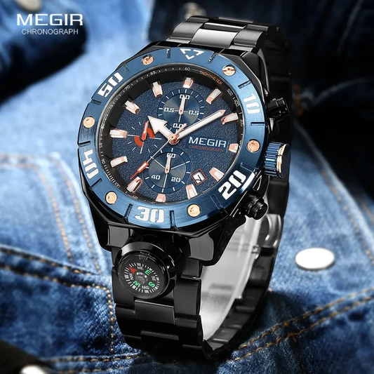 Reloj Megir 848 Negro/Azul