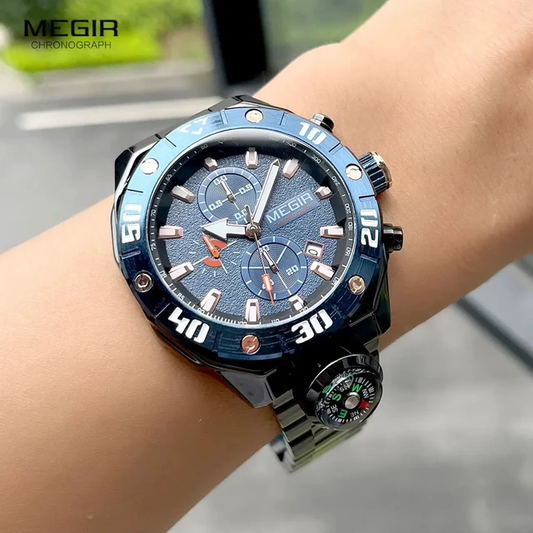 Reloj Megir 848 Negro/Azul