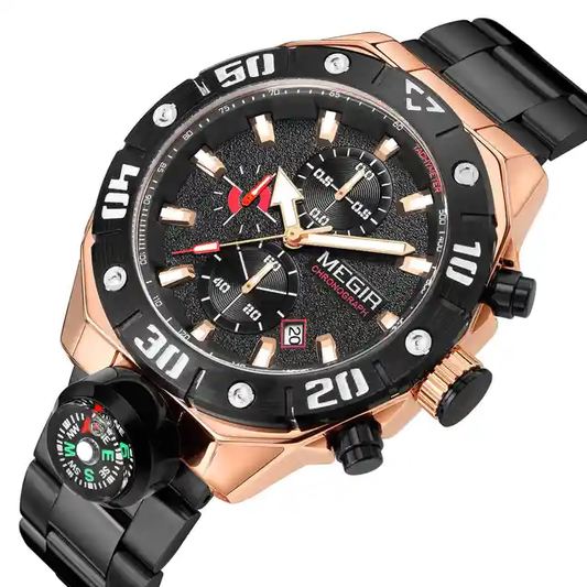 Reloj Megir 848 Negro/Dorado