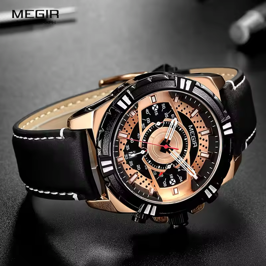 Reloj Megir 854 Negro/Dorado