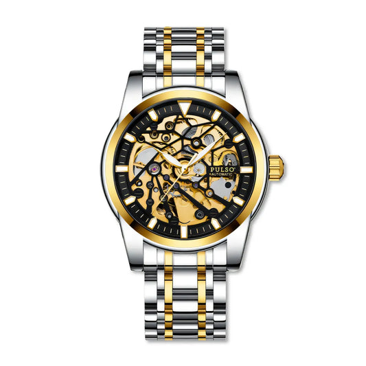 Reloj PULSO Ref. 2918 Plata/Negro/Dorado
