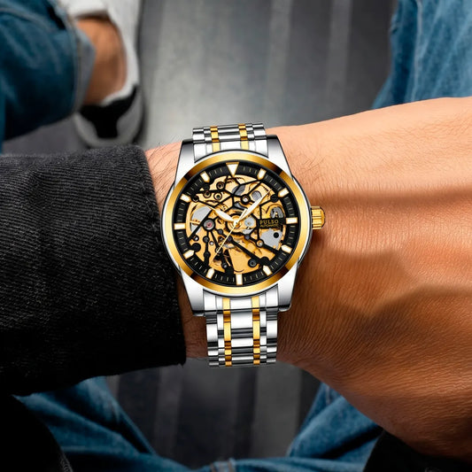 Reloj PULSO Ref. 2918 Plata/Negro/Dorado