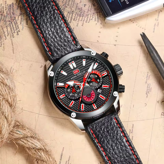 Reloj Mini Focus 855 Negro/Rojo