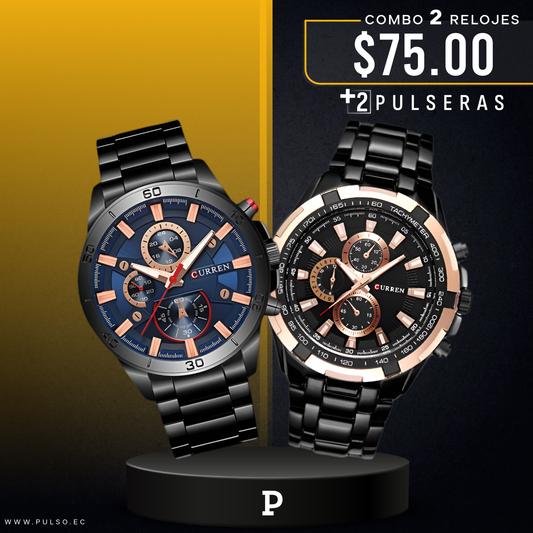 COMBO 410: 2 RELOJES X $75.00