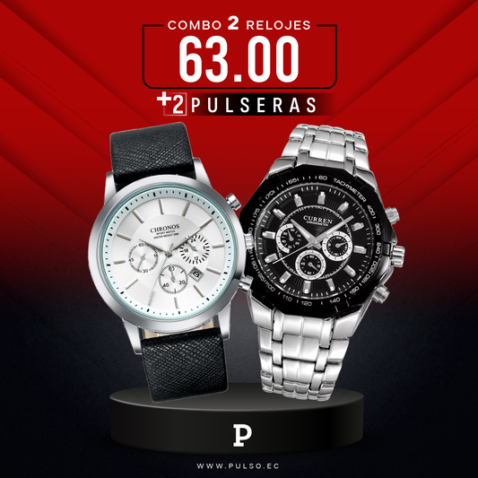 COMBO 421: 2 RELOJES X $63.00