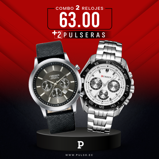 COMBO 423: 2 RELOJES X $63.00