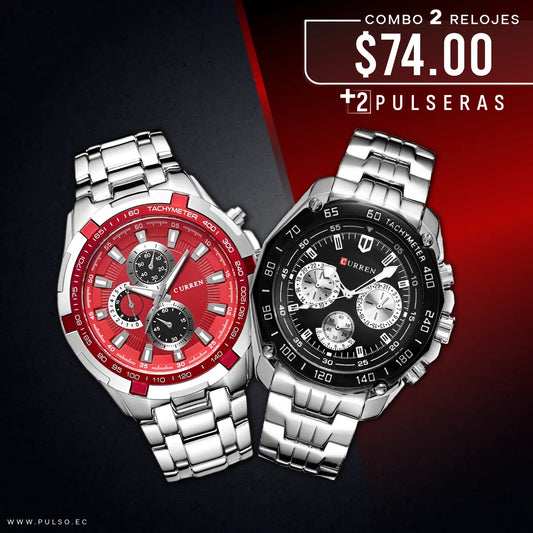 COMBO 425: 2 RELOJES X $74.00