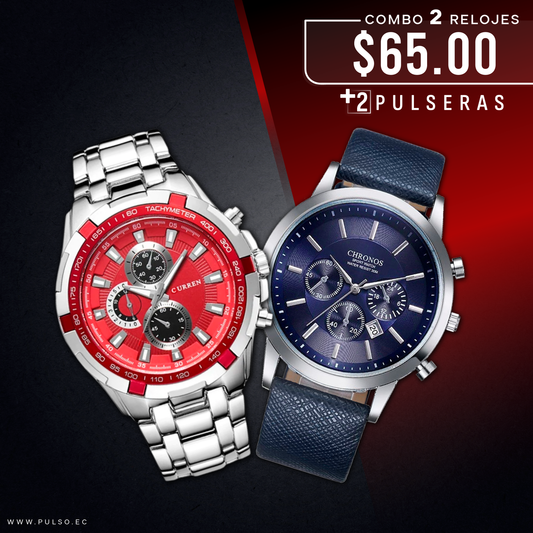 COMBO 426: 2 RELOJES X $65.00
