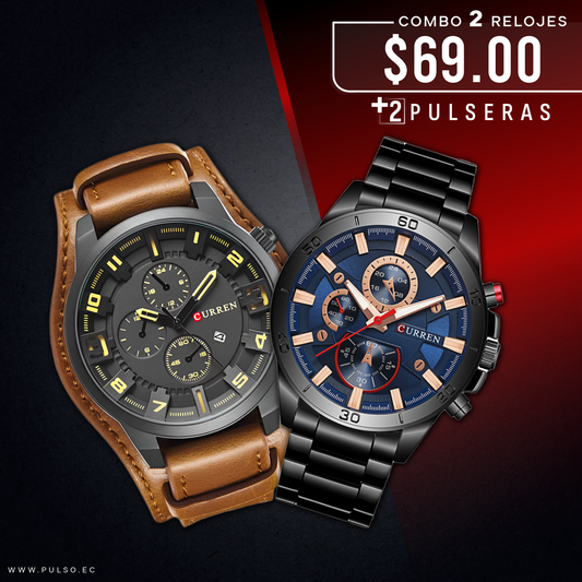 COMBO 435: 2 RELOJES X $69.00