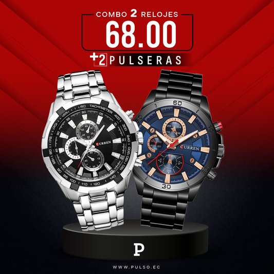 COMBO 452: 2 RELOJES X $68.00