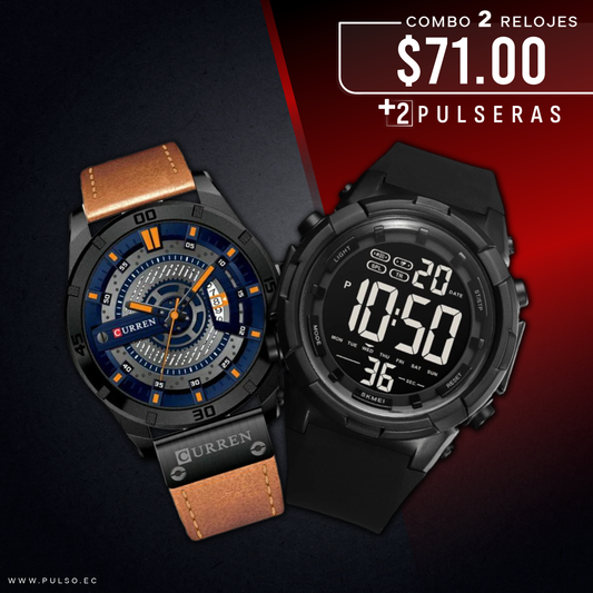 COMBO 462: 2 RELOJES X $71.00