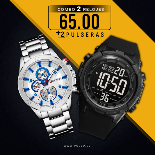 COMBO 466: 2 RELOJES X $65.00
