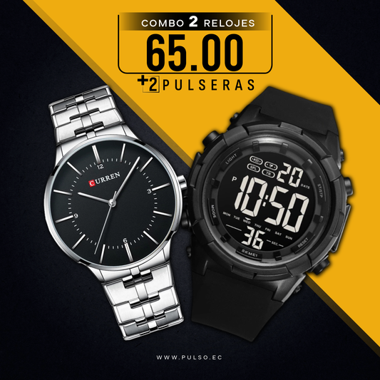 COMBO 468: 2 RELOJES X $65.00