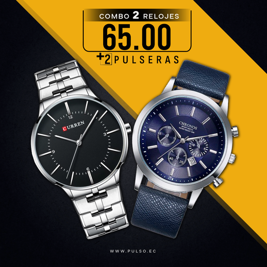 COMBO 469: 2 RELOJES X $65.00