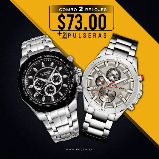 COMBO 470: 2 RELOJES X $73.00