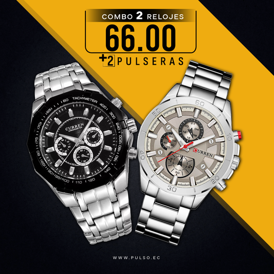 COMBO 470: 2 RELOJES X $66.00