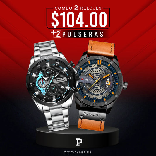 COMBO 482: 2 RELOJES X $104.00