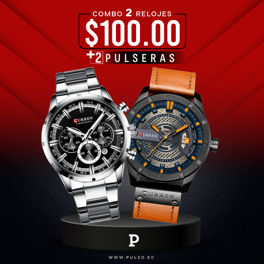 COMBO 482: 2 RELOJES X $100.00