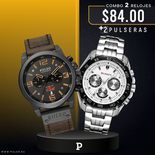 COMBO 492: 2 RELOJES X $84.00
