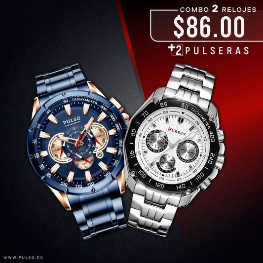 COMBO 495: 2 RELOJES X $86.00