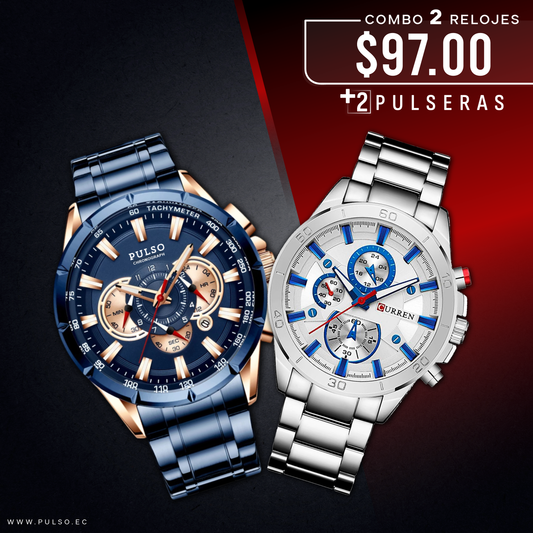 COMBO 496: 2 RELOJES X $97.00