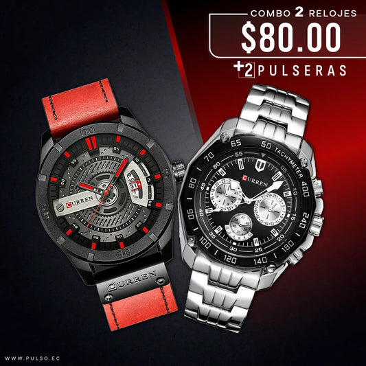 COMBO 510: 2 RELOJES X $80.00