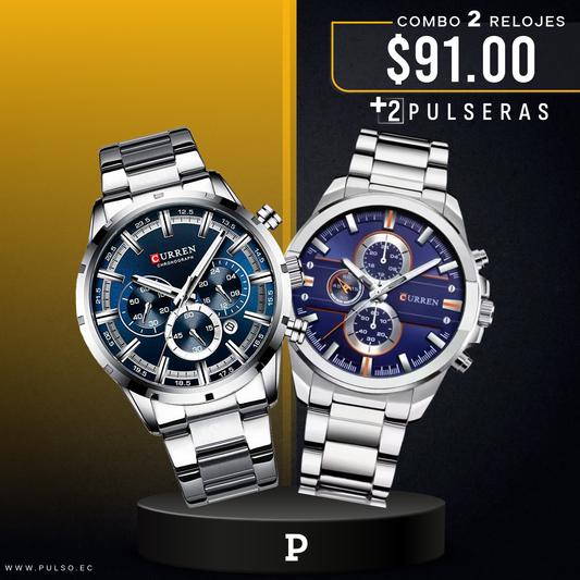 COMBO 524: 2 RELOJES X $91.00