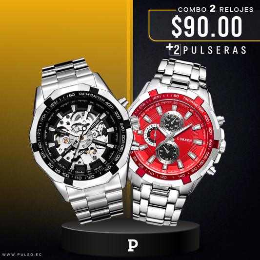 COMBO 536: 2 RELOJES X $90.00