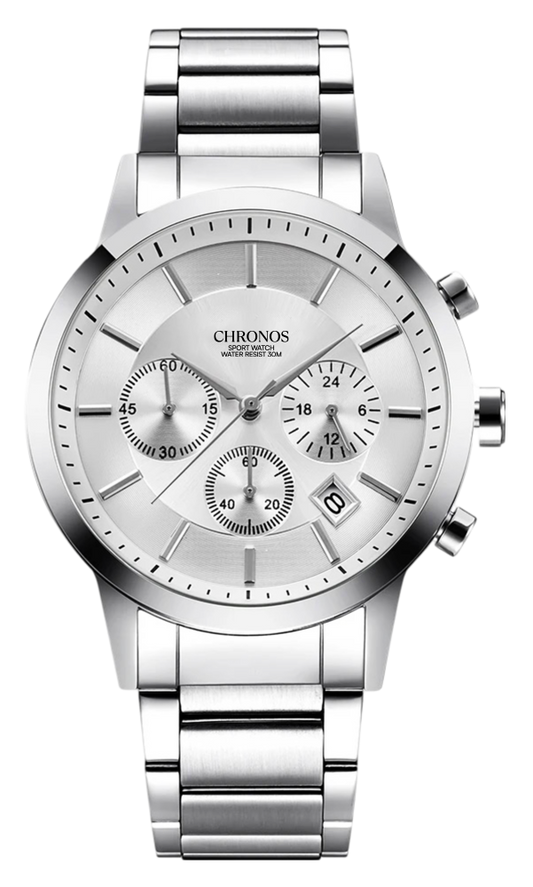 Reloj Chronos Ref. 879 Plata/Blanco