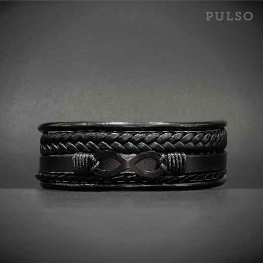 Pulsera Infinito Ref: 7030-14 Negro/Negro