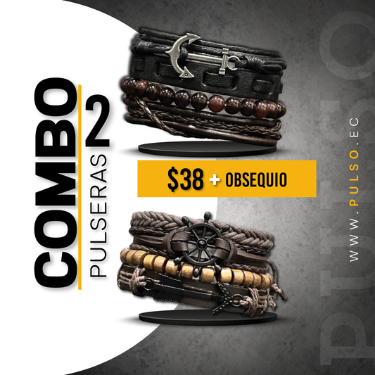 COMBO 1601: 2 PULSERAS X $38.00