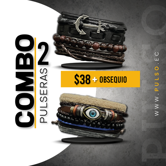 COMBO 1602: 2 PULSERAS X $38.00