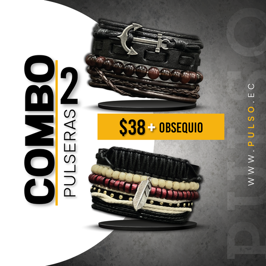 COMBO 1607: 2 PULSERAS X $38.00