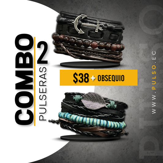 COMBO 1608: 2 PULSERAS X $38.00