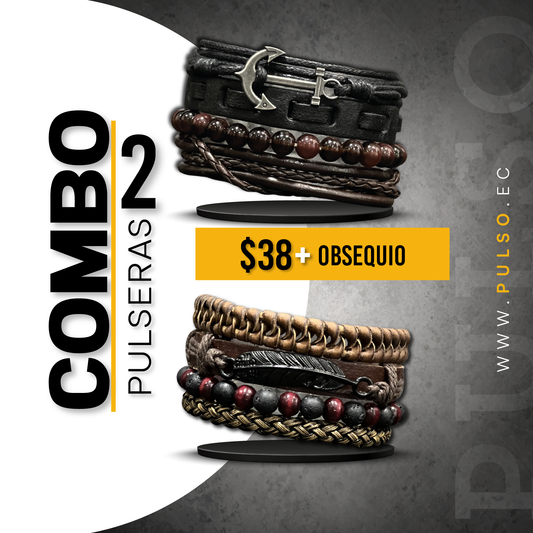 COMBO 1610: 2 PULSERAS X $38.00