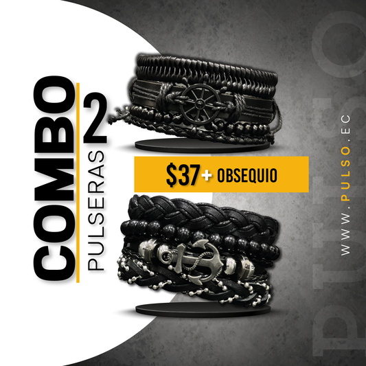 COMBO 1619: 2 PULSERAS X $37.00