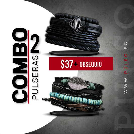 COMBO 1626: 2 PULSERAS X $37.00