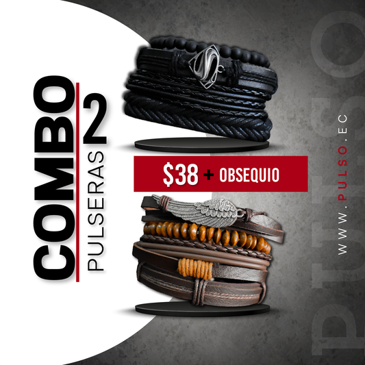 COMBO 1627: 2 PULSERAS X $38.00