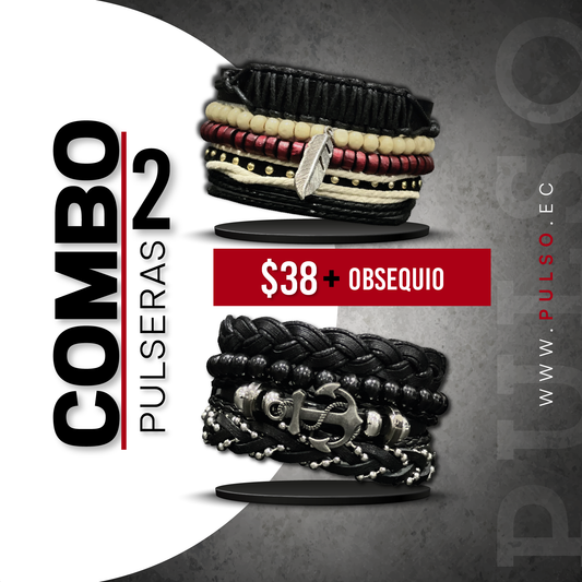 COMBO 1635: 2 PULSERAS X $38.00