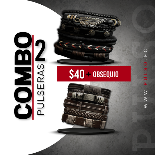 COMBO 1638: 2 PULSERAS X $40.00