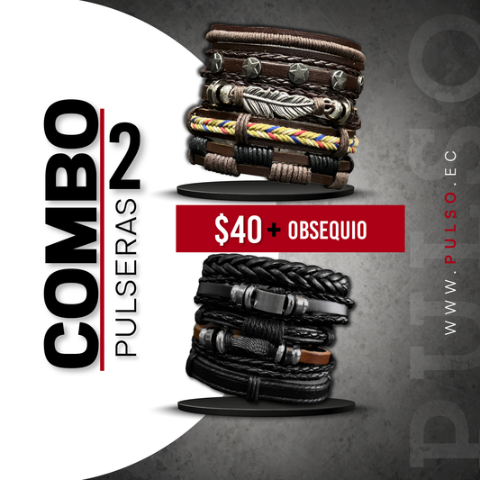 COMBO 1639: 2 PULSERAS X $40.00