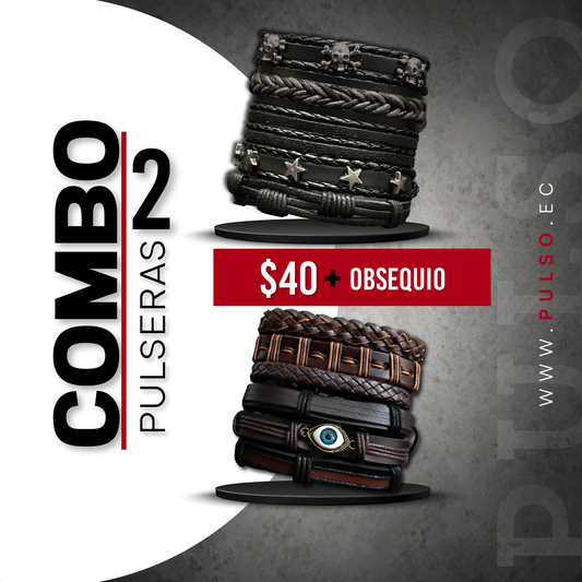 COMBO 1640: 2 PULSERAS X $40.00