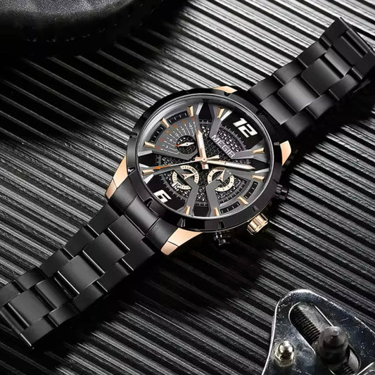 Reloj Megir Ref. 847 Negro/Dorado