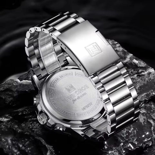 Reloj Naviforce Ref. 996 Plata/Fondo Negro