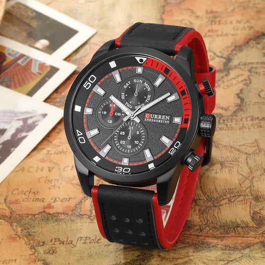 Reloj Curren REF: 614 Negro/Rojo