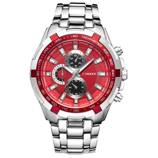 Reloj CURREN REF. 472 Plata/Rojo